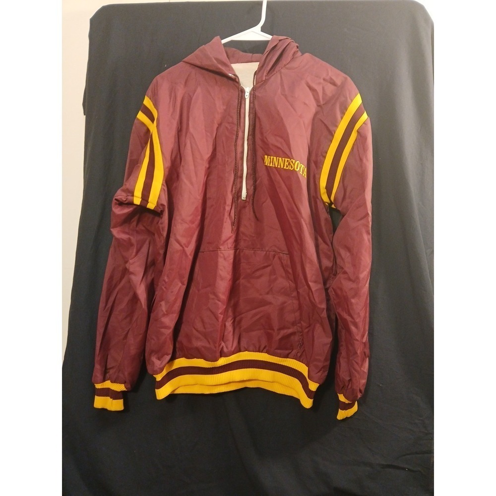 Vintage Minnesota Golden Gophers Jacket Mens M Champion  1/4 Zip Logo USA 80s
